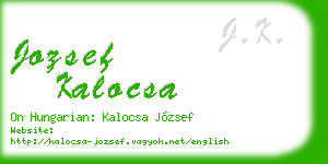 jozsef kalocsa business card