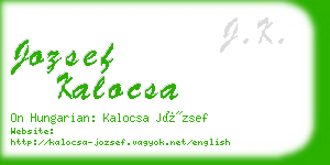 jozsef kalocsa business card